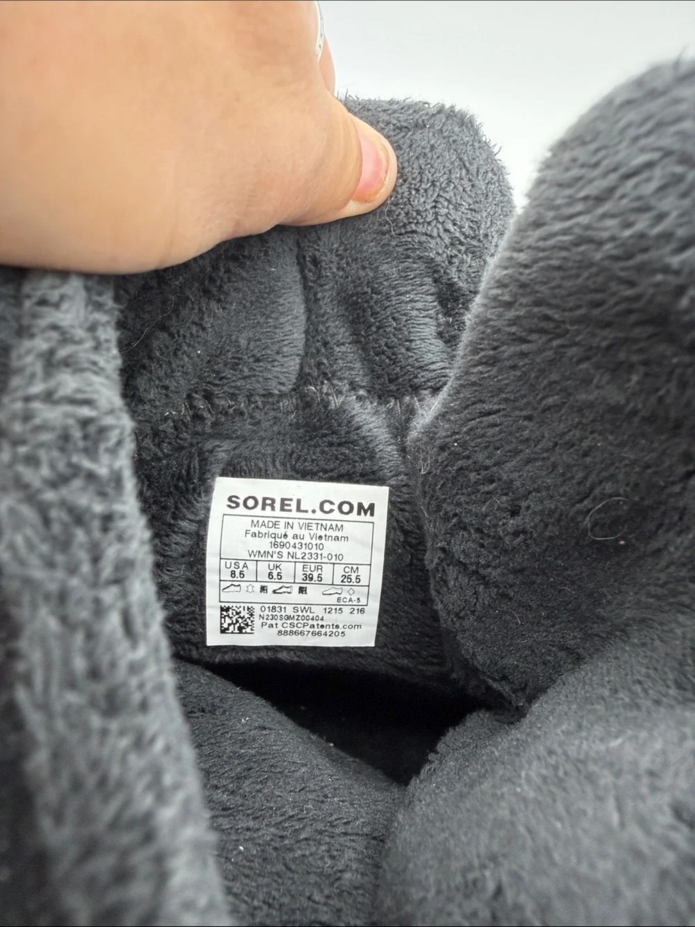 Sorel Tivoli Women’s Winter Boots Black Felt Fleece Lining Weather Snow 8.5 Warm